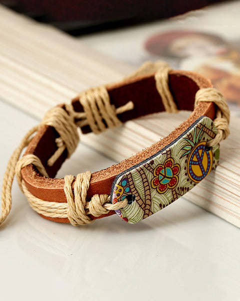 Lace-Up Leather Bracelet