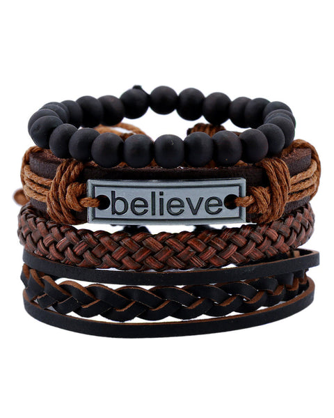 Believe Leather Bracelet