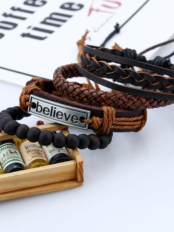 Believe Leather Bracelet