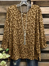 Leopard V-Neck Tee