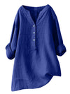 V-Neck Button-Front Shirt