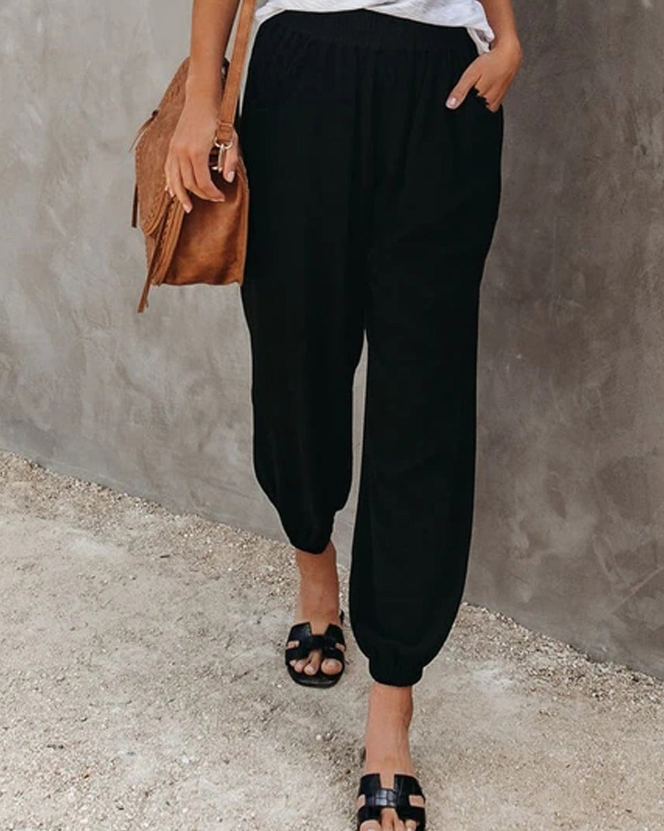 Prettybeautie Solid Jogger Pants