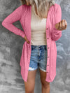 Button Front Long Cardigan