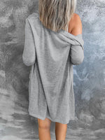 Button Front Long Cardigan