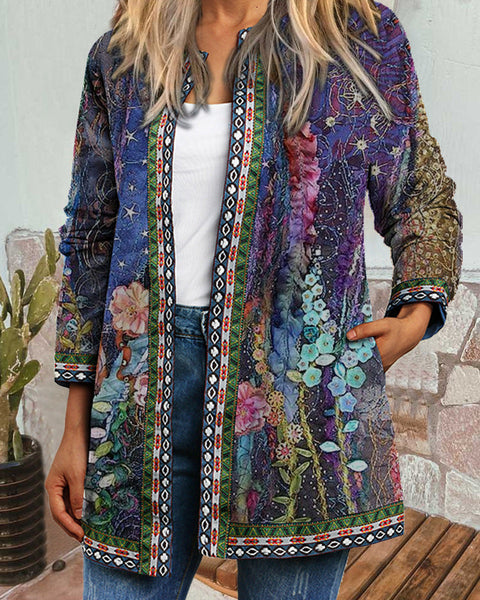 Printed Long-Sleeve Jacket