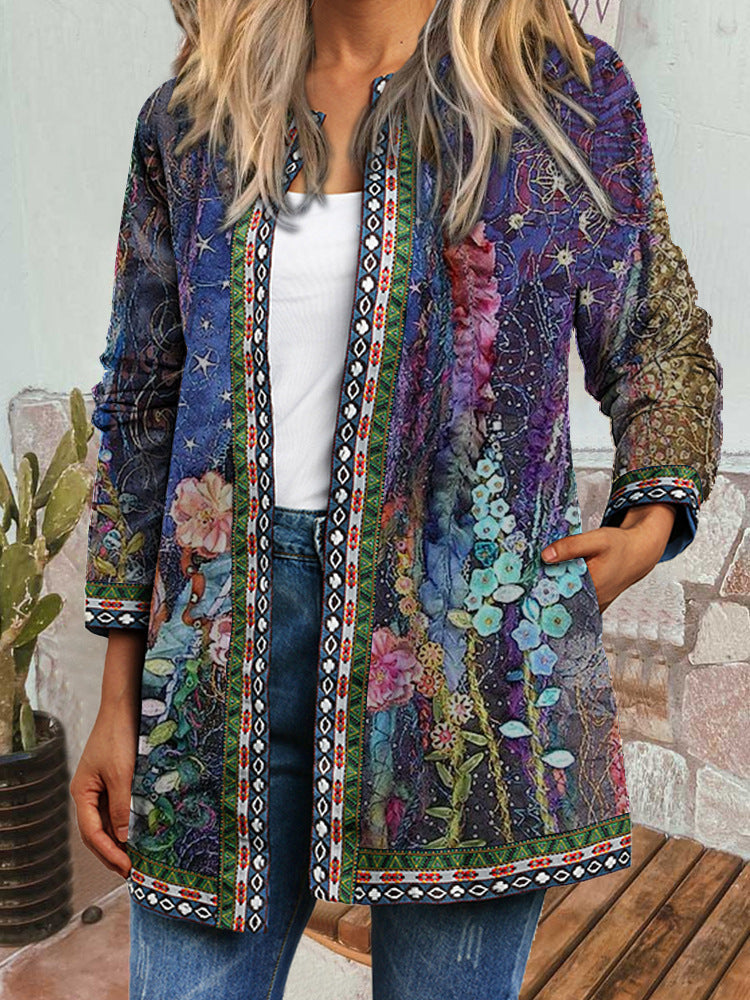 Printed Long-Sleeve Jacket