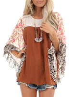 Prettybeautie Batwing Sleeve Combo Top