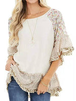 Prettybeautie Ruffle Combo Tee