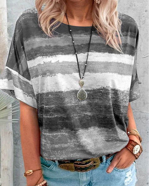 Colorblock Print Tee