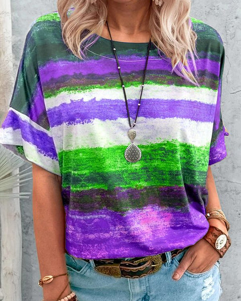 Colorblock Print Tee