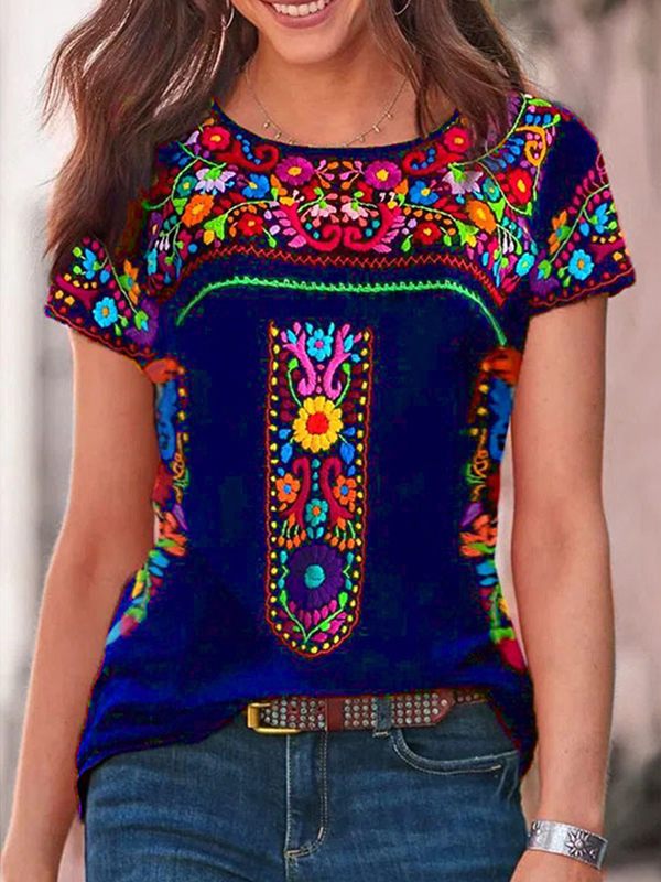 Printed Round-Neck Tee