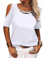 Cold-Shoulder Crossed-Front Tee