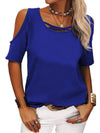 Cold-Shoulder Crossed-Front Tee