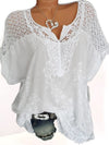 Solid Lace-Combo Blouse