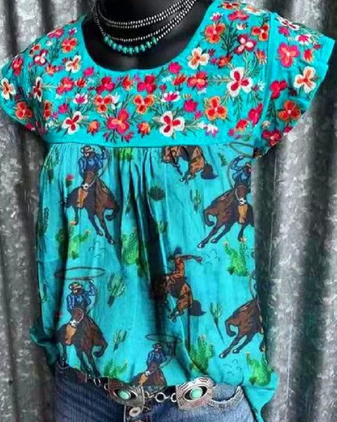 Printed Round Neck Tee