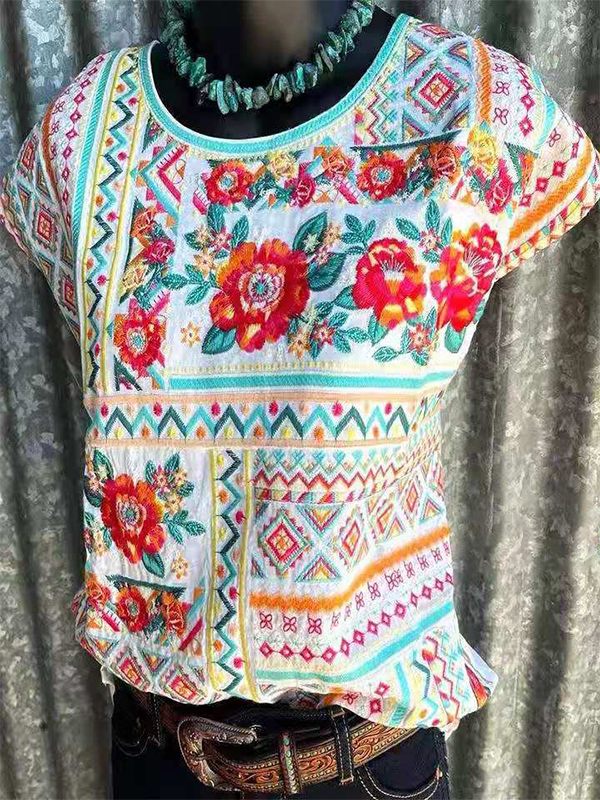 Prettybeautie Printed Round-Neck Tee