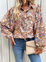 Printed Puff-Sleeve Shirt