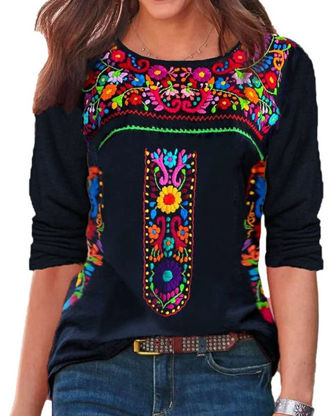Prettybeautie Printed Round-Neck Tee