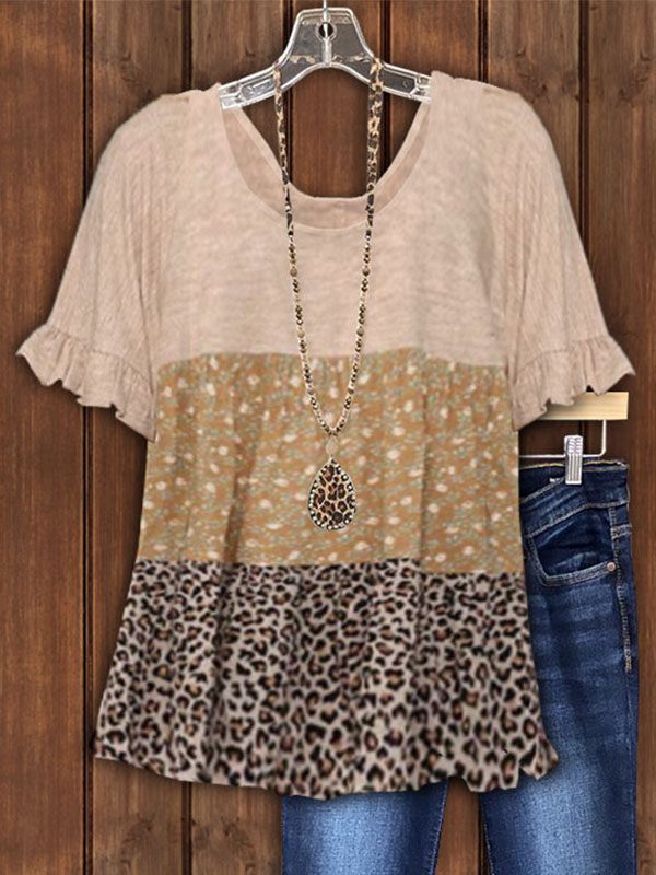 Prettybeautie Leopard Combo Tee