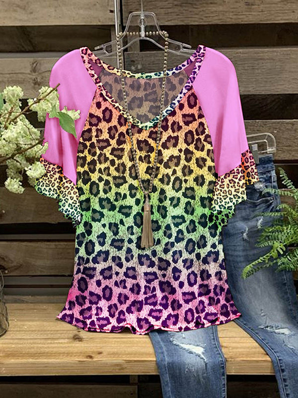 Leopard V-Neck Tee