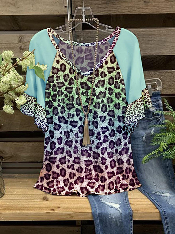 Leopard V-Neck Tee