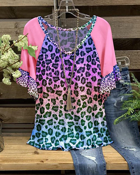 Leopard V-Neck Tee