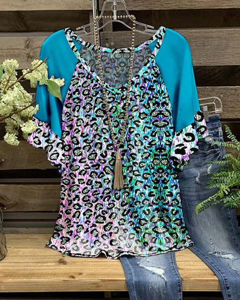 Leopard V-Neck Tee