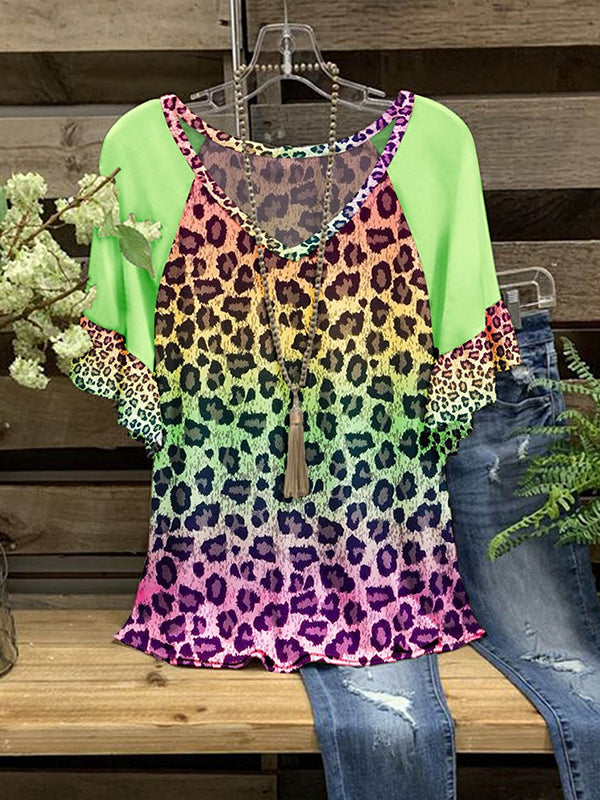 Leopard V-Neck Tee