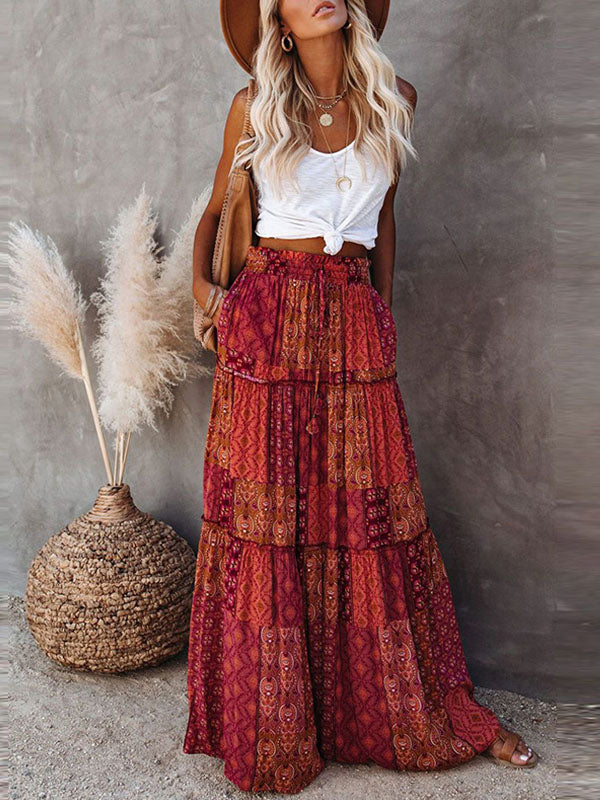 Prettybeautie Boho Skirt