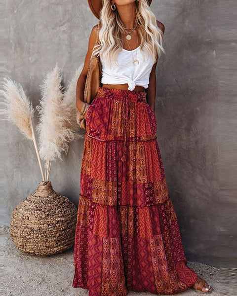 Prettybeautie Boho Skirt