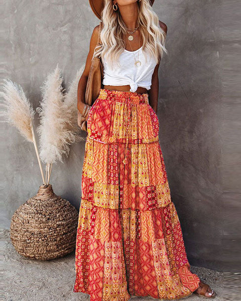 Prettybeautie Boho Skirt