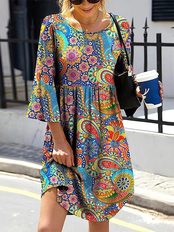 Prettybeautie Printed Tee Dress