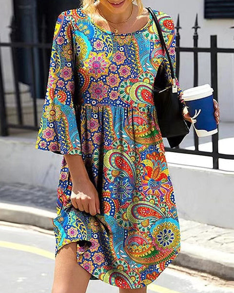 Prettybeautie Printed Tee Dress