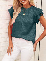 Leopard-Print Frilled Tee