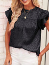 Leopard-Print Frilled Tee