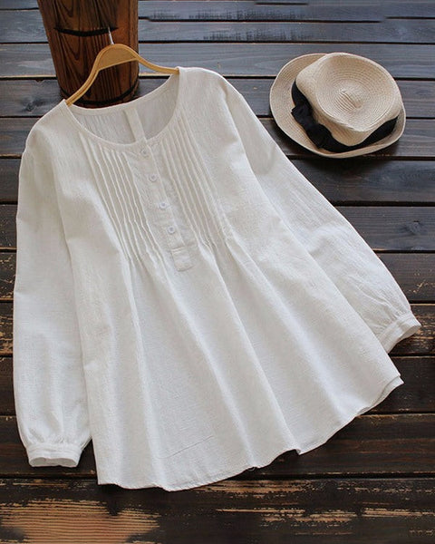 Solid Button-Front Shirt--Clearance