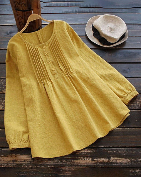 Solid Button-Front Shirt