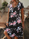 Printed V-Neck Tee Dress