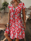 Printed V-Neck Tee Dress