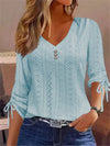 V-Neck Button-Front Tee