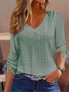 V-Neck Button-Front Tee