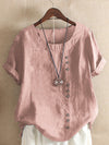 Round-Neck Button Tee