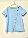 Round-Neck Button Tee