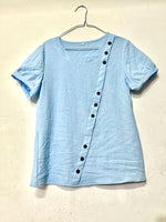 Round-Neck Button Tee