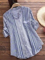 Stripe Button-Front Shirt