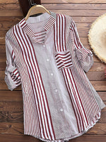 Stripe Button-Front Shirt