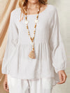 Solid Round-Neck Blouse