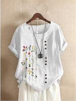 Printed Button Tee