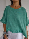 Frilled Round-Neck Tee