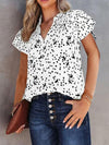 Printed V-Neck Blouse